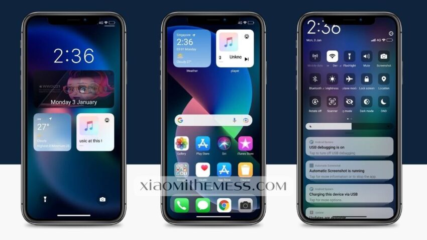 iPhone iOS 15 Lite MIUI 12/12.5 Theme Download for Xiaomi Redmi Devices