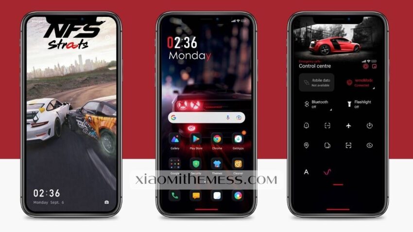 NFS Line X MIUI 12/12.5 Theme for Xiaomi and Redmi Devices