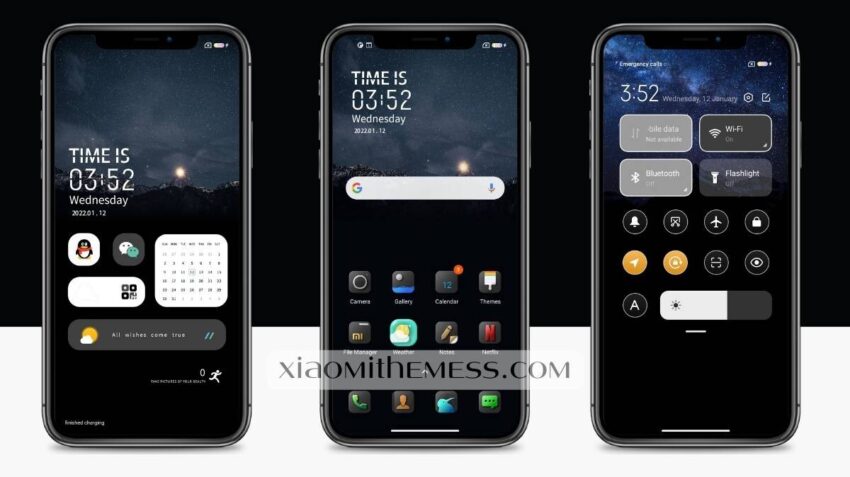 P Stary Night MIUI 12/12.5 Theme for Xiaomi and Redmi Devices
