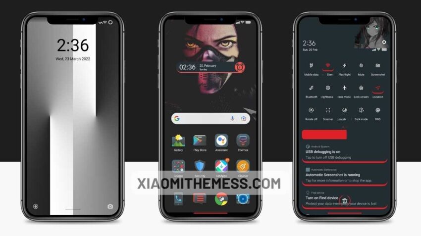Black Phone MIUI theme for Xiaomi and Redmi Devices