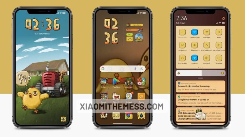 Chicken in Farm MIUI theme for Xiaomi and Redmi Devices