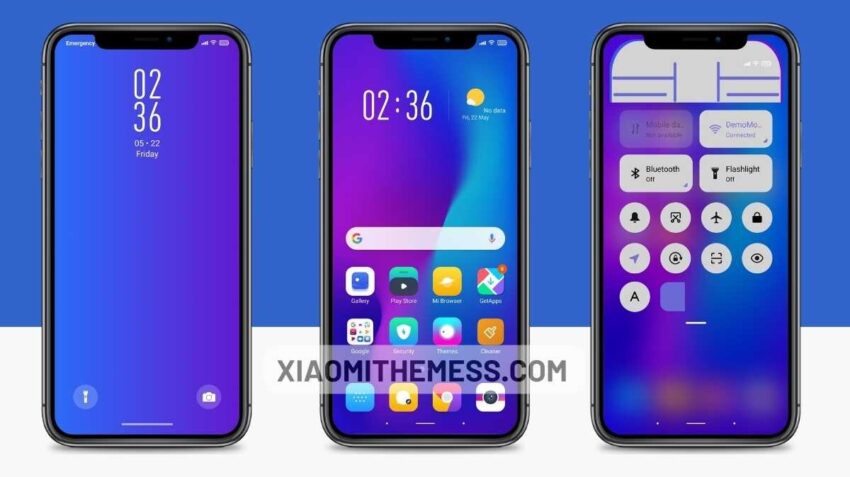 Gradient Purple MIUI theme for Xiaomi and Redmi Devices