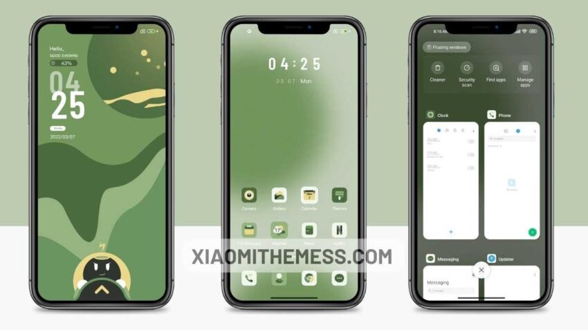 Green Circle MIUI theme for Xiaomi and Redmi Devices