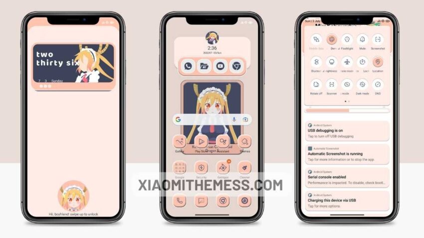 Kobayashi MIUI theme for Xiaomi and Redmi Devices