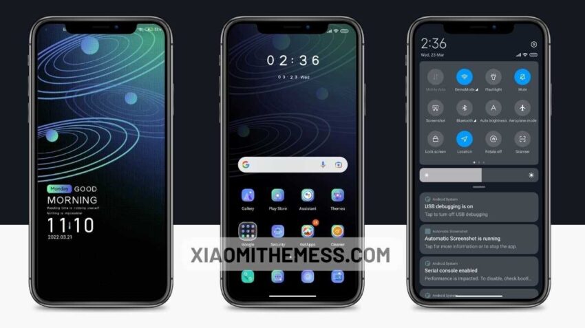 Dark Color Aurora MIUI theme for Xiaomi and Redmi Devices