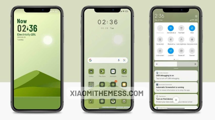 Green Components MIUI theme for Xiaomi and Redmi Devices
