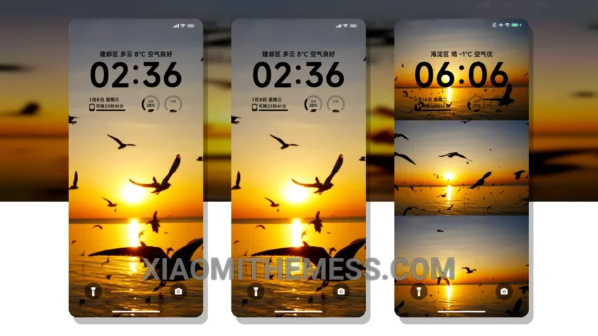 Simplicity Seagull MIUI Themes for Xiaomi and Redmi Devices