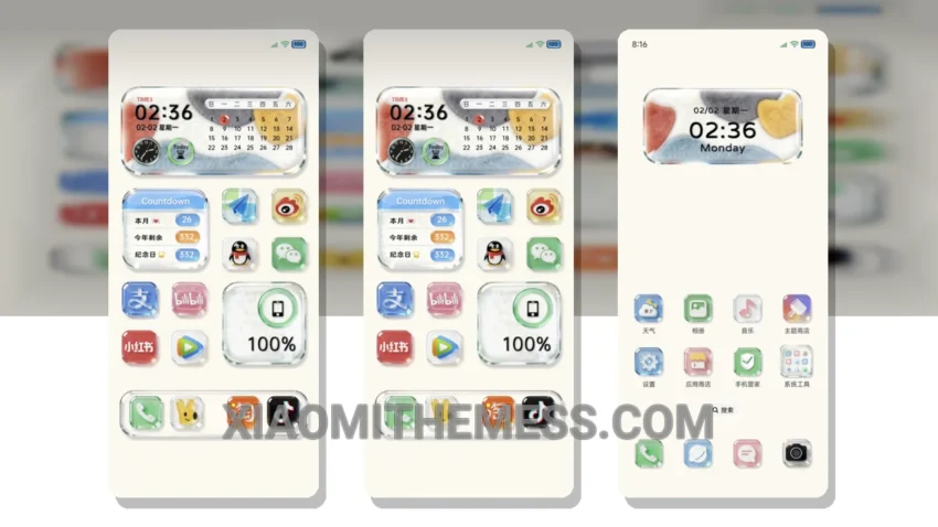 Native OS Transparency MTZ Theme for Xiaomi and Redmi Devices