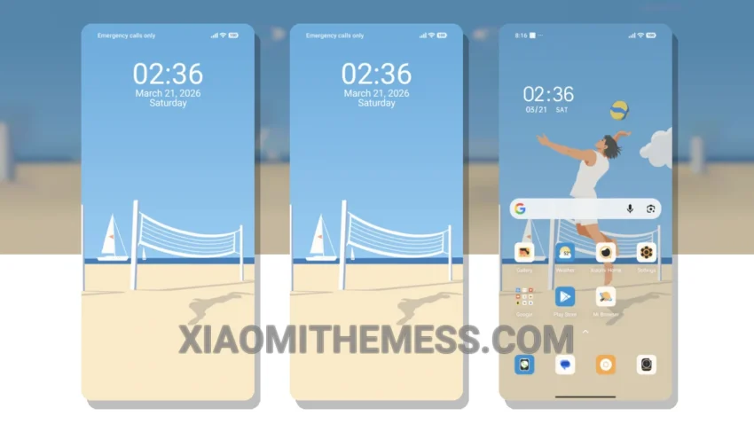 Beach Volleyball: A Vibrant HyperOS Theme