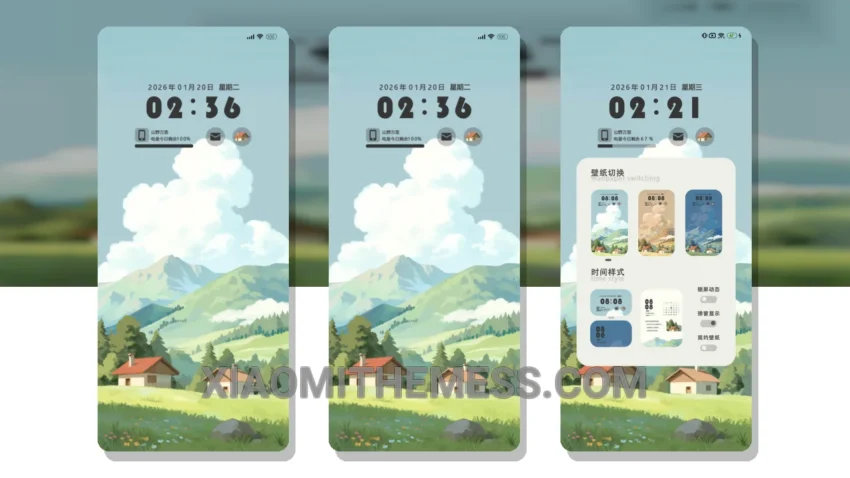 Day And Night Scenery MTZ HyperOS Theme for Xiaomi and Redmi Phones