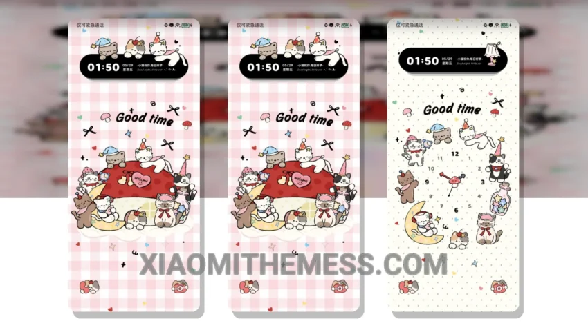 Mushroom Good Night Party HyperOS Theme for Xiaomi and Redmi Phones