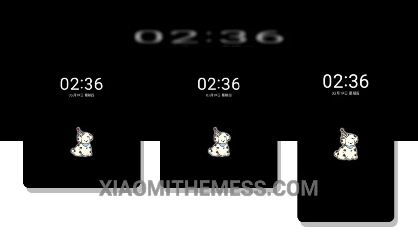 Light Blue Puppy Party HyperOS Theme for Xiaomi and Redmi Phones