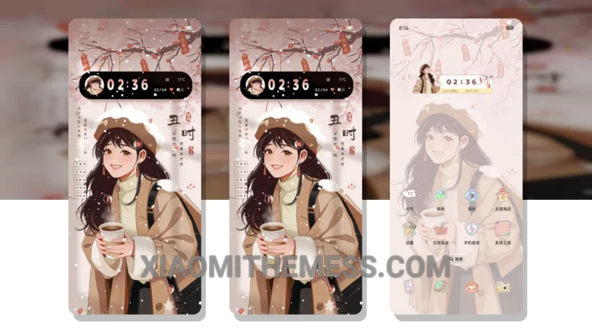 New Year Blessings MTZ Theme MIUI Themes for Xiaomi and Redmi Devices