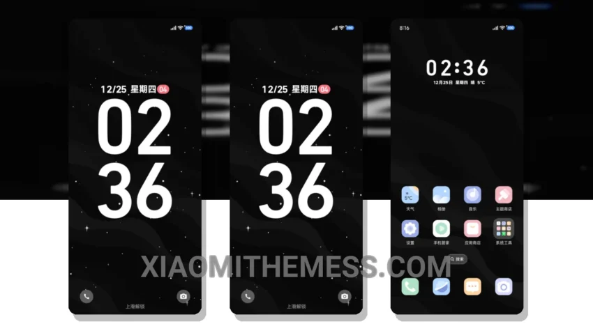 Black White Graffiti Star Crack Theme for HyperOS and MIUI