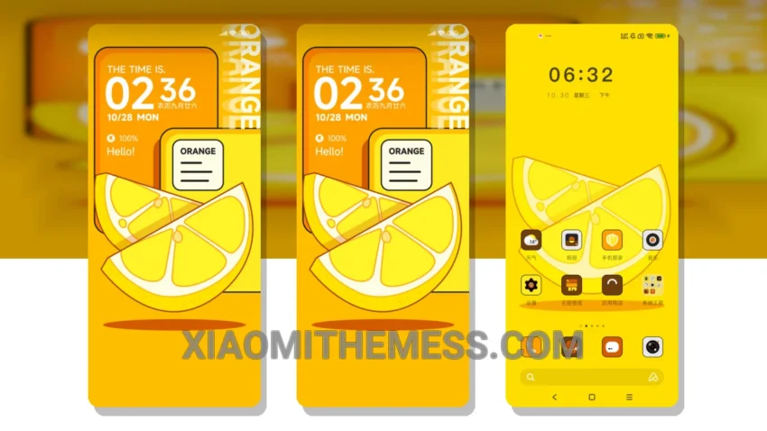 Orange Encounter Summer HyperOS Theme for Xiaomi and Redmi Phones