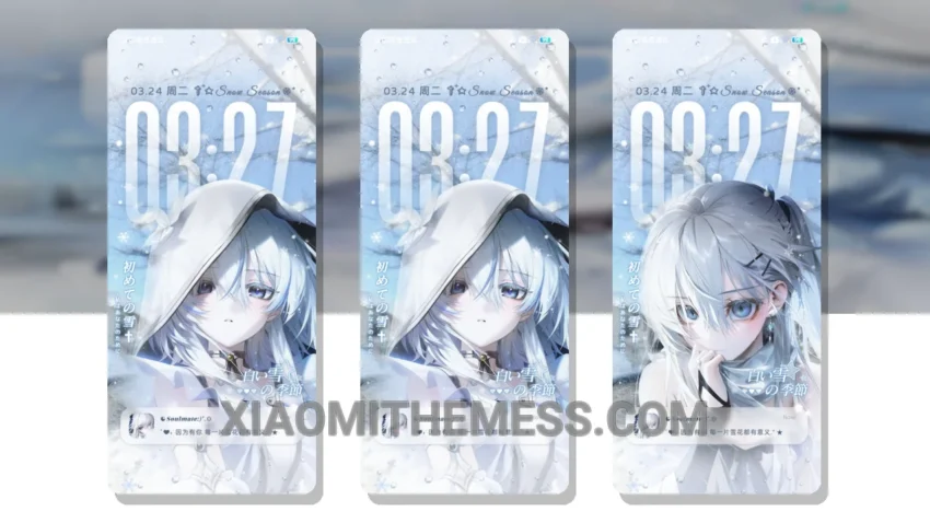 Snow on Shoulders HyperOS Theme for Xiaomi and Redmi Phones
