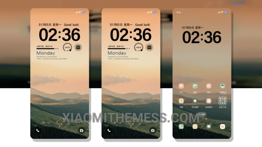 Mountain Color: Minimal Vibrant Design for a Refreshing Xiaomi Experience