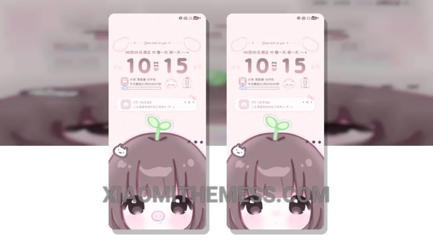 Hand-Drawn Simple Pig Cute Girl Treasure: Pastel Aesthetic Delight