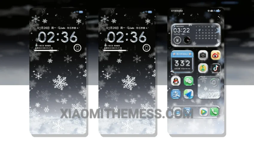 Glass Frost: The Sleek Dark Mode HyperOS Theme With a Unique Glass-Like Design