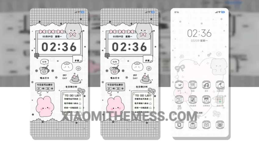 Lovely Daily Arrangements MIUI Themes for Xiaomi and Redmi Devices