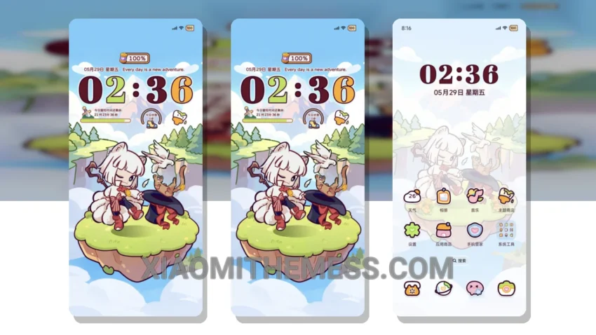 Fantasy Adventure: Dark, Cyberpunk Aesthetic Theme for Xiaomi