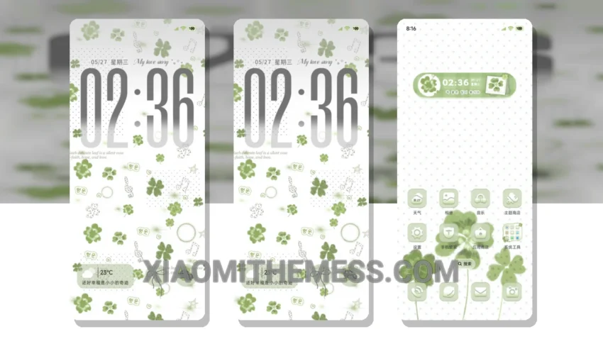 Lucky Clover Miracle MTZ Theme for Xiaomi HyperOS