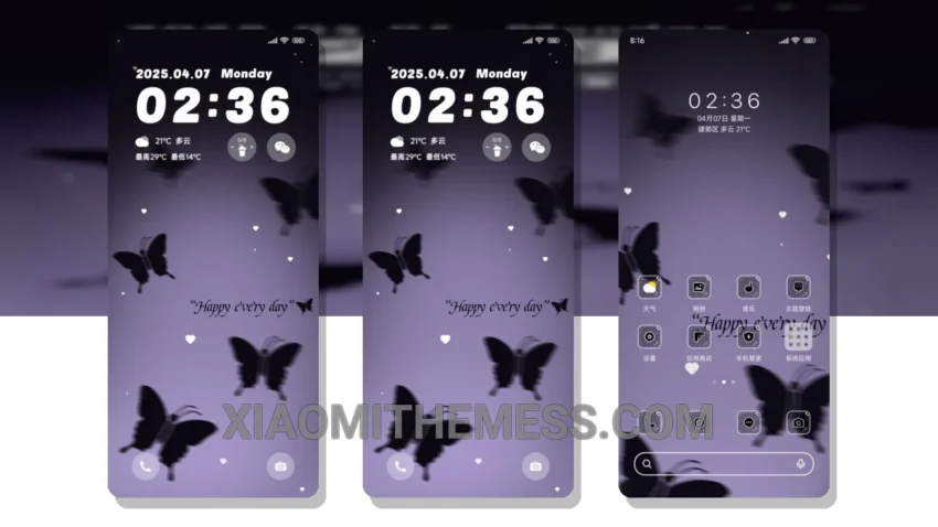 Simplify Your Xiaomi with the Elegant Butterfly MTZ Theme