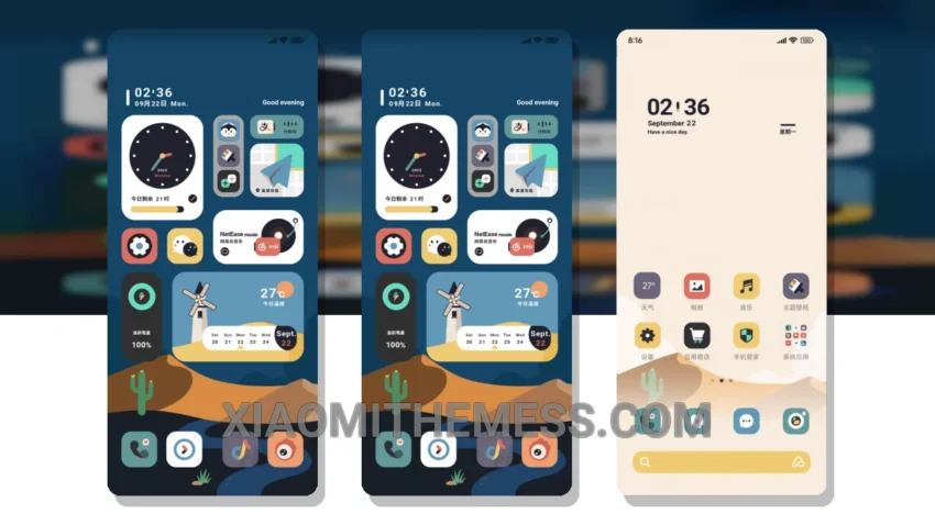 Oasis Morandi Dual Mode HyperOS Theme for Xiaomi and Redmi Phones