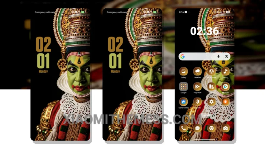 Kathakali Grandeur: Experience Elegant Dark Mode on Xiaomi and HyperOS