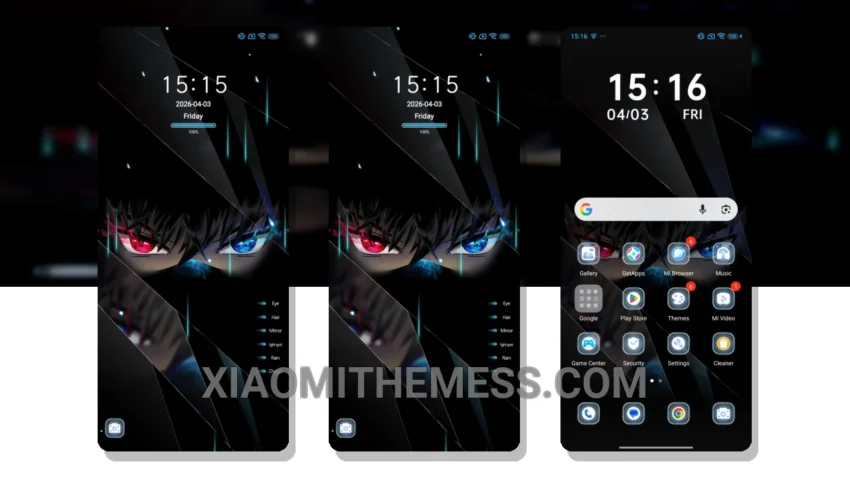 Mirror Assassin: Sleek Dark HyperOS Theme