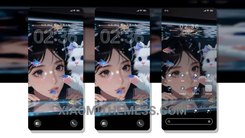 Fish Knows Depth Of Color HyperOS Theme for Xiaomi and Redmi Phones
