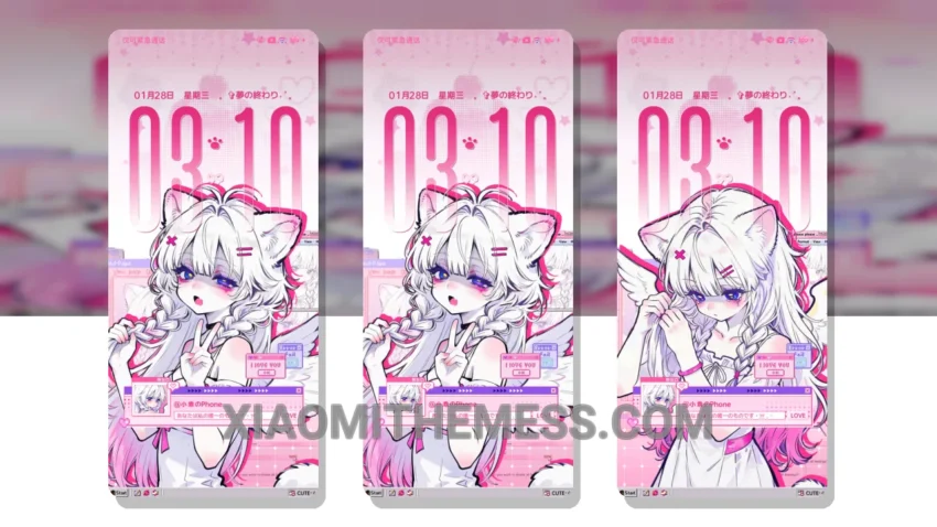 Intense Sweet Angel MIUI Themes for Xiaomi and Redmi Devices