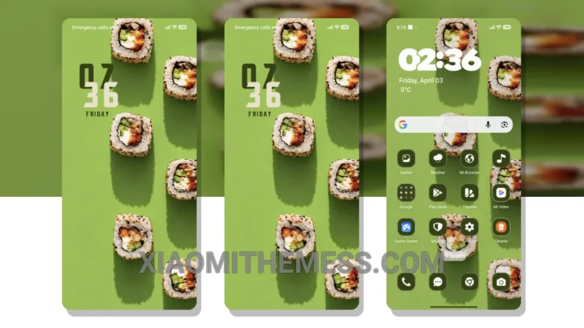 Sushi Stories MIUI Themes for Xiaomi and Redmi Devices