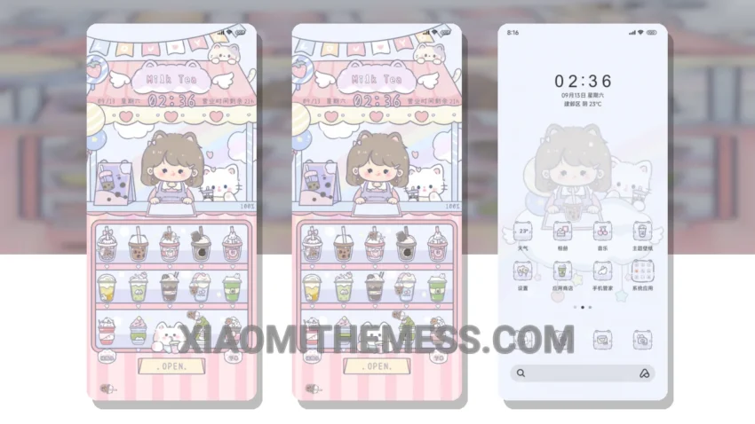 Tea Shop Delight: A Minimalist Theme for Xiaomi and HyperOS