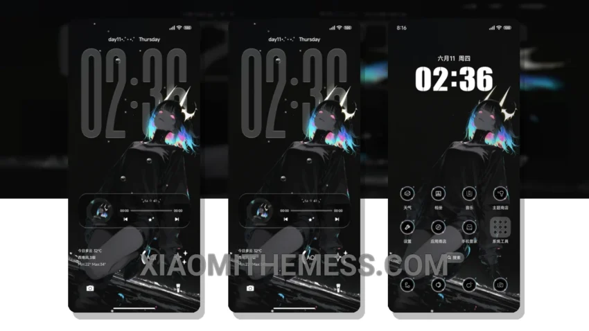 Sleek Dark Dimension Two: Elevate Your Xiaomi Experience with This Stunning MTZ Theme