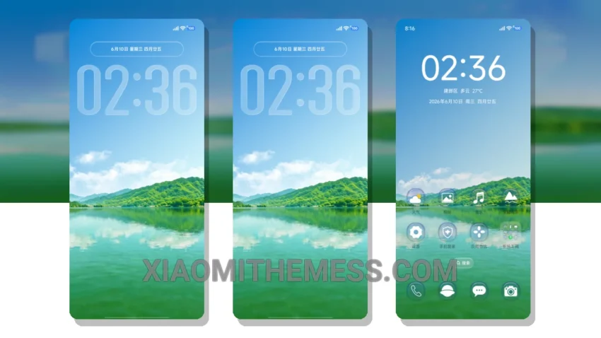 Green Wave Stains MTZ Theme: A Stunning Xiaomi HyperOS Customization