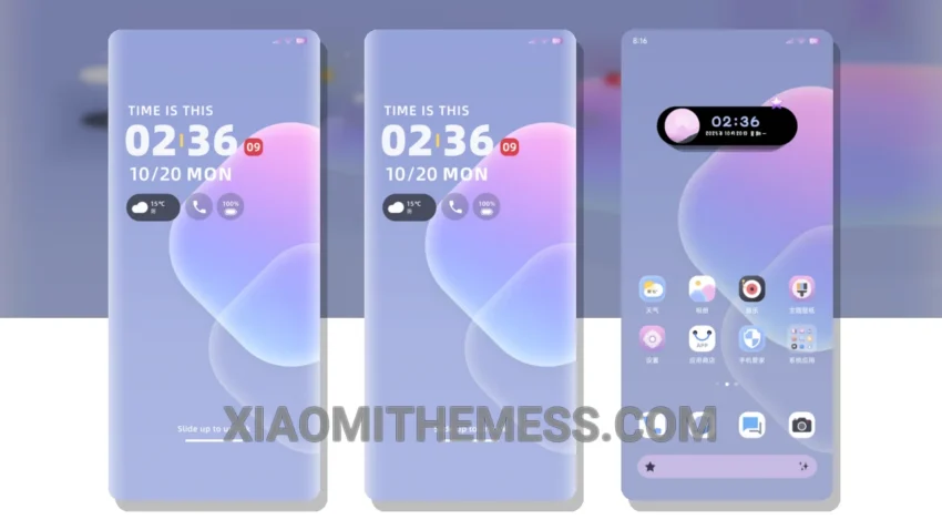 Simplified Purple Ice Crystal Theme: A Xiaomi Masterpiece