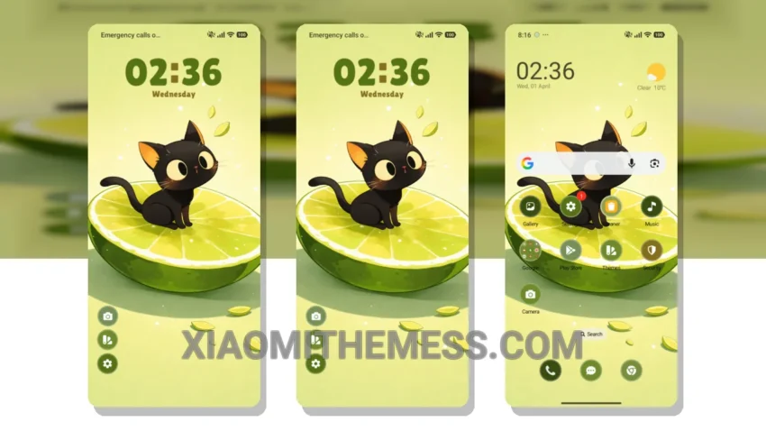 Citrus Kitty HyperOS Theme for Xiaomi and Redmi Phones
