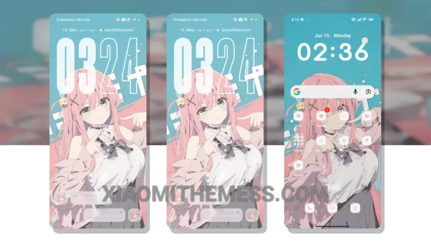 Anime Girl: Vibrant Pastel Theme