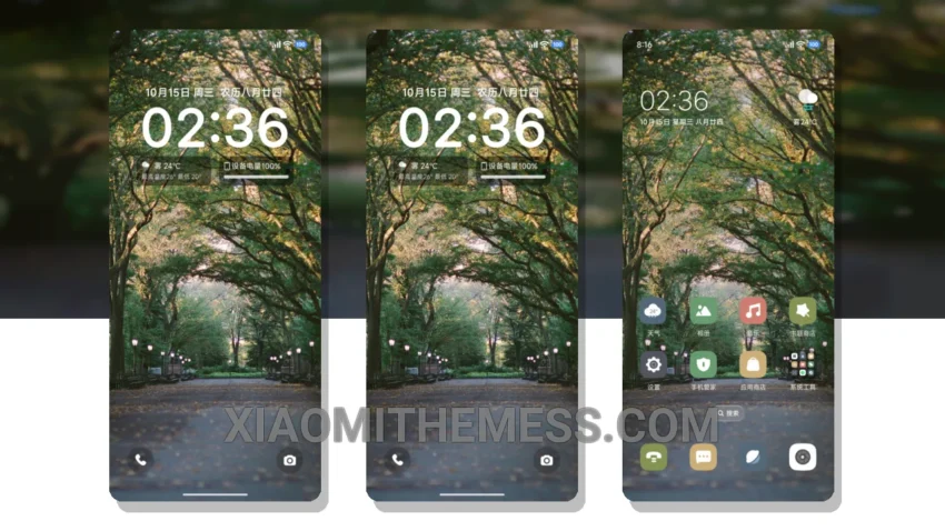 Simplified Forest Light Early Autumn: A Dark Mode MIUI Theme for Xiaomi and Redmi Devices