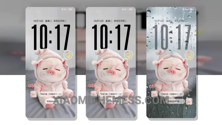 Atmosphere Little Pig Package: Minimalist Pastel Aesthetic Theme
