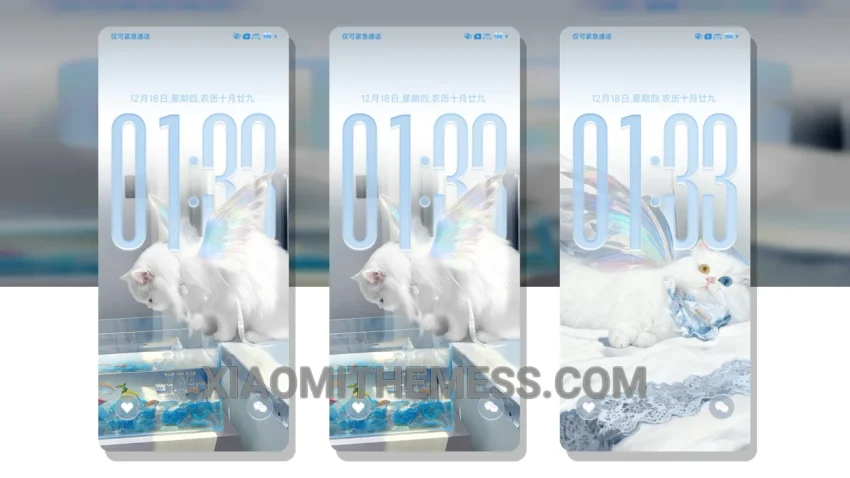 Blissful Angel Kitten MIUI Themes for Xiaomi and Redmi Devices