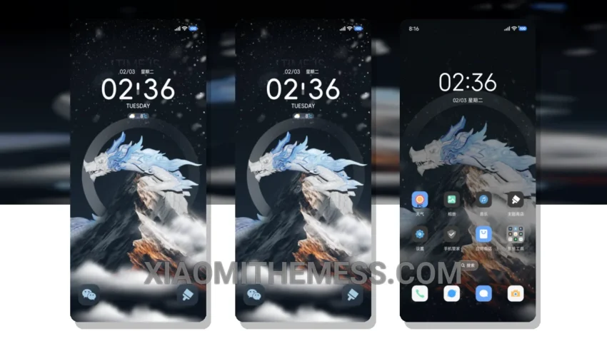 Dragon Snow Peak HyperOS Theme for Xiaomi and Redmi Phones
