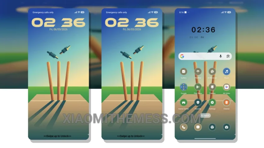 Clean Bowled MIUI Themes for Xiaomi and Redmi Devices