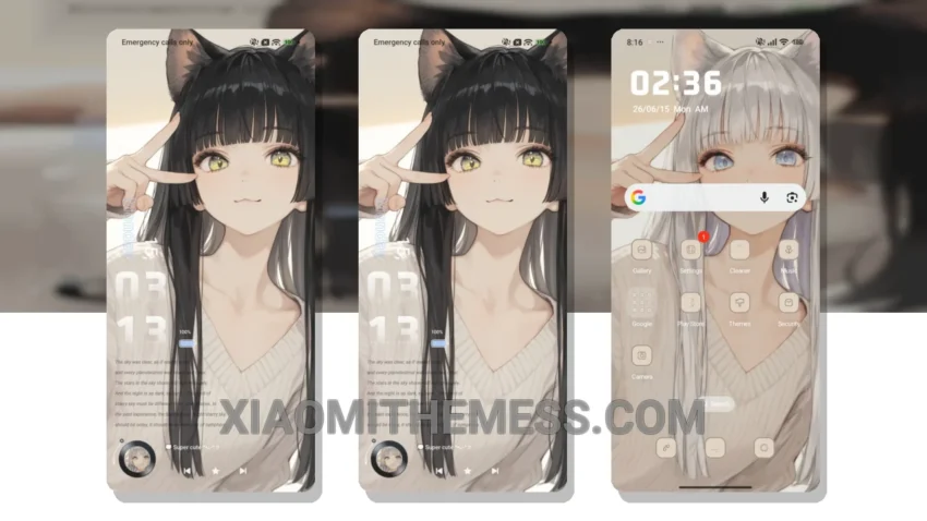 Anime Beauties MIUI Themes for Xiaomi and Redmi Devices