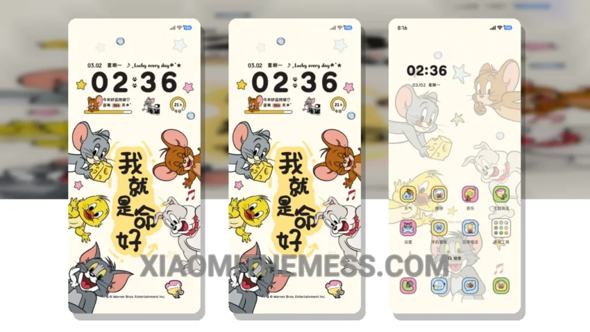 Mindful Cats and Mice HyperOS Theme for Xiaomi and Redmi Phones
