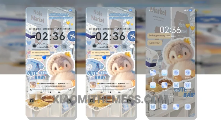 Cute Penguin: A Delightful Pastel HyperOS Theme for Xiaomi Phones