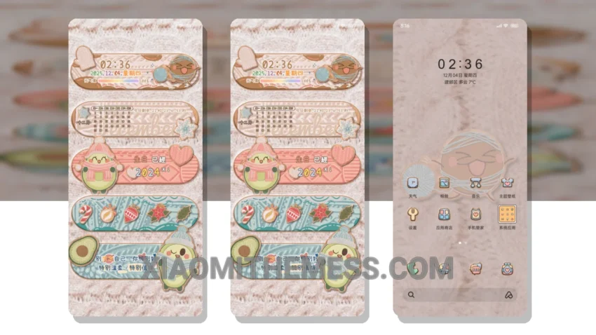 Avocado Family Happy Continuation: Pastel Elegance for Xiaomi Devices