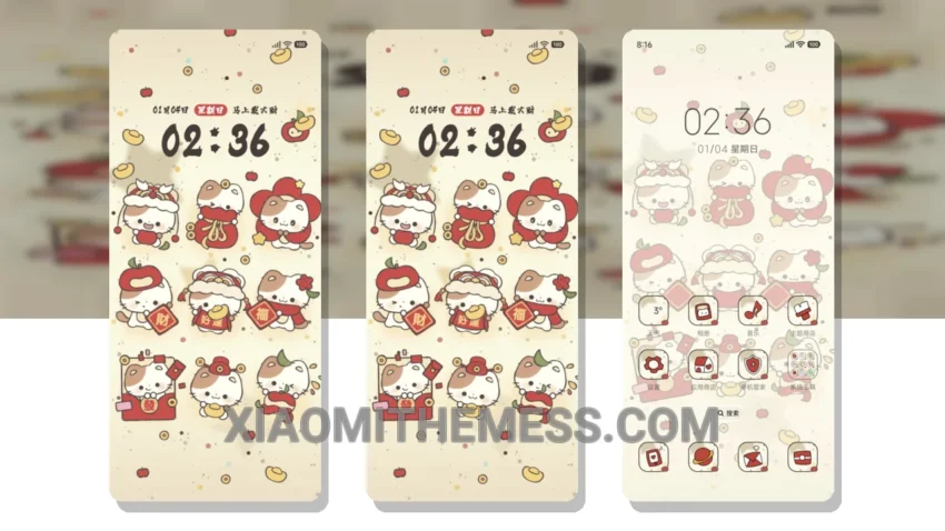 Kitty Welcomes Spring Grid Theme for Xiaomi and HyperOS