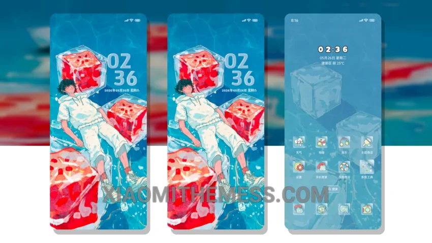 Fresh Summer Fruits HyperOS Theme for Xiaomi and Redmi Phones